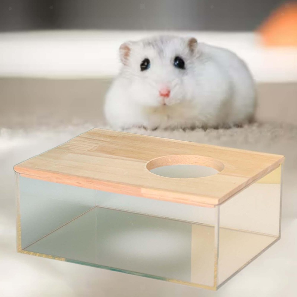 Hamster Sand Bath Container Hamster Bathroom Digging Sand Container Chinchilla