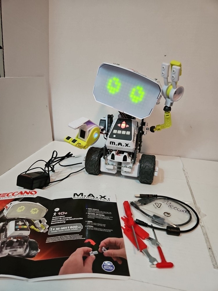 Working Meccano M.A.X Robotic Interactive Programmable Robot Used READ