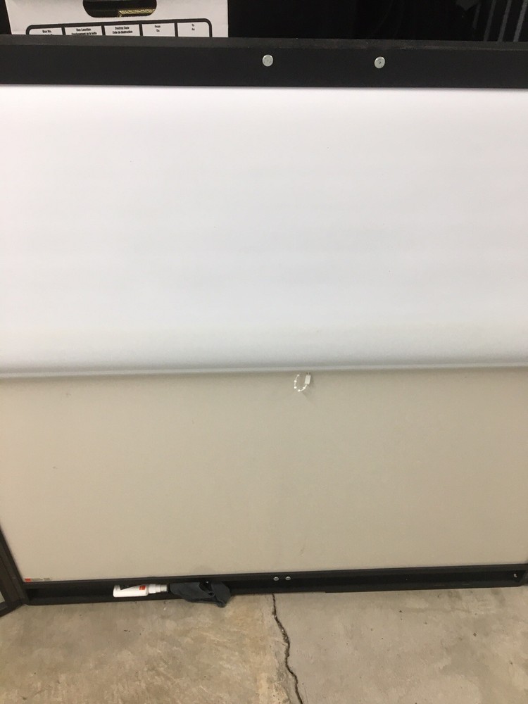 Eganboard Dry Erase Cabinet With Pull Down Screen