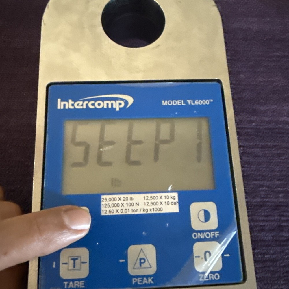 Intercomp TL6000 Dynamometer Crane Scale 25,000 X 20 LB Preowned Device Only