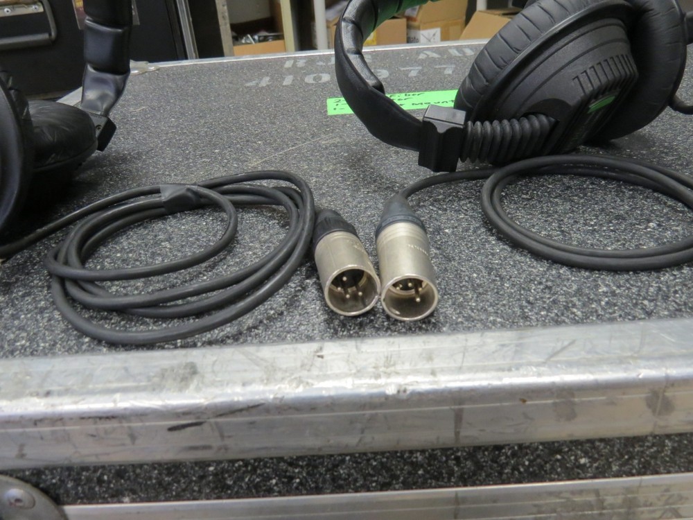 2 x Canford Tecpro DMH220 Double-Muff Intercom Headset, 4-pin MXLR, RTS