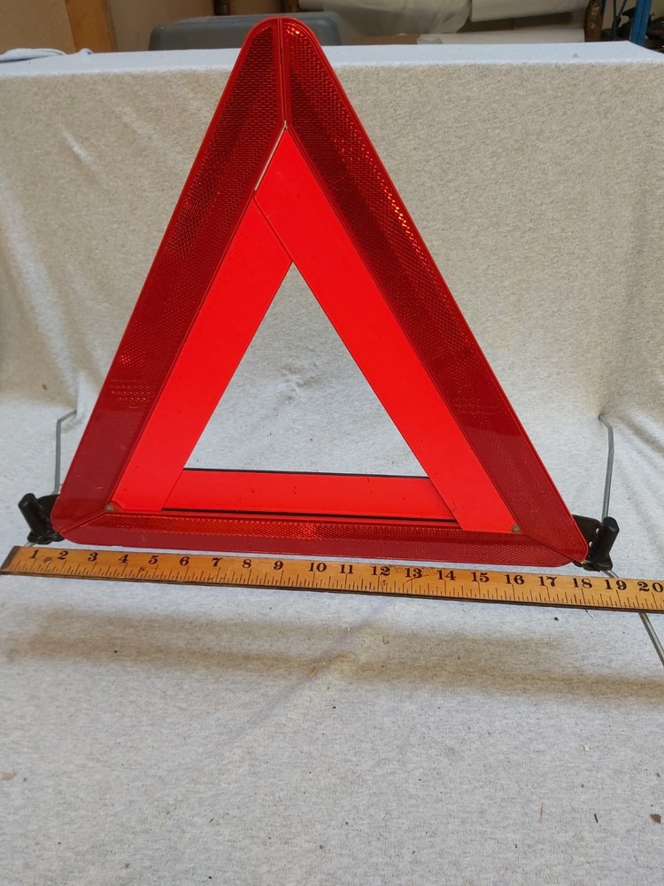 Foldable Warning Triangle, By TALMO. In case. 18" Wide