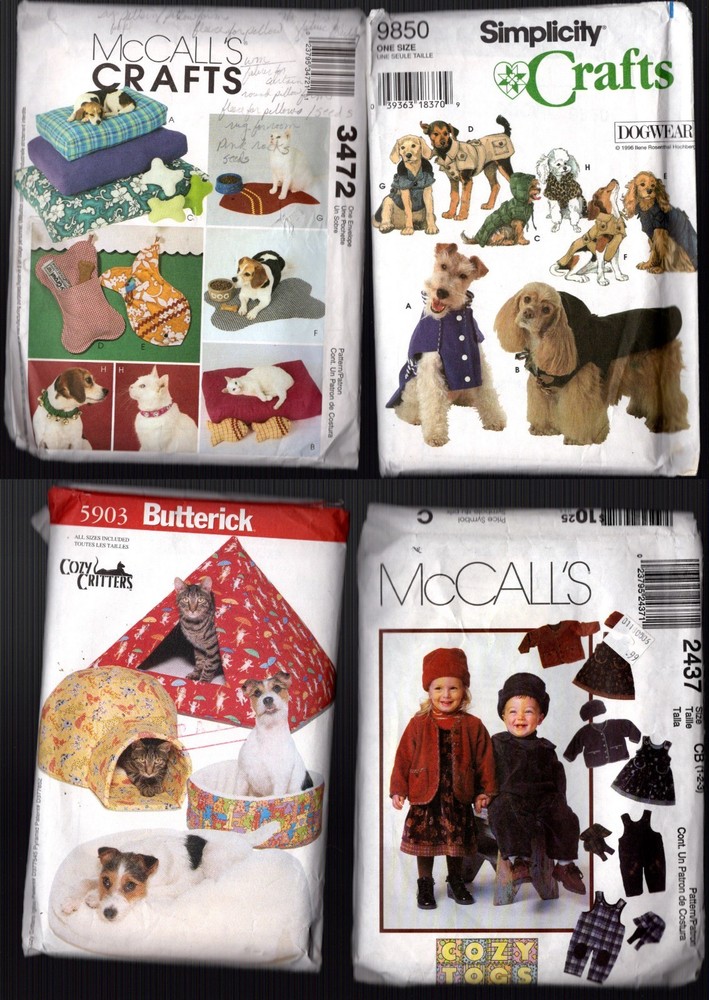Vintage Patterns: 4 PETS & KIDS Crafts