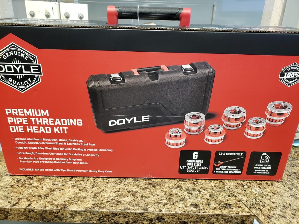 DOYLE Premium Pipe Threading Die Head Kit, 6-Piece, 58941