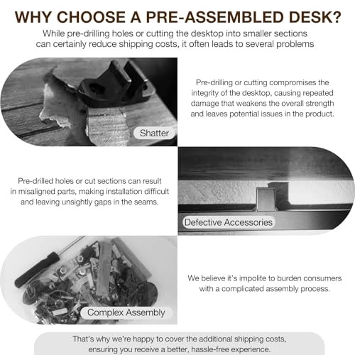 TEMI Small Computer Desk Folding Table - 35.8" Foldable Office Desk, No