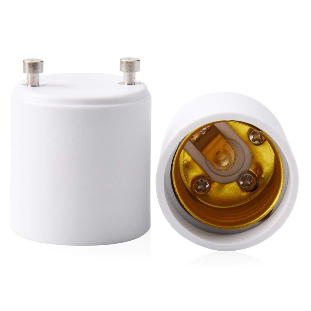 2 Pack Fireproof GU24 to E26/E27 Adapters: 392℉ Heat Resistant Solution