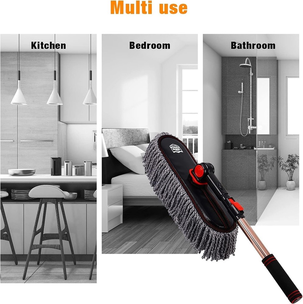 Microfiber Duster, Car Duster Kit,Interior & Exterior Cleaning Tools,Dashboar...