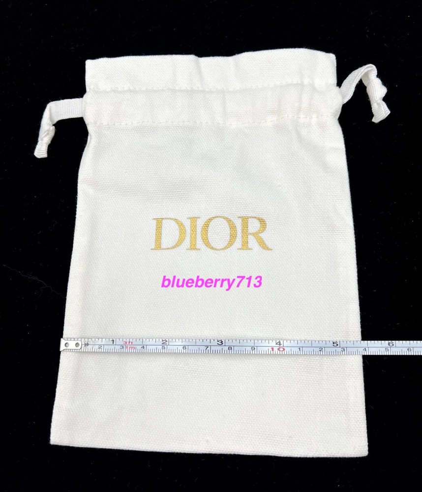 10pcs Christian Dior Makeup White Pouch Drawstring Small Bag Authentic