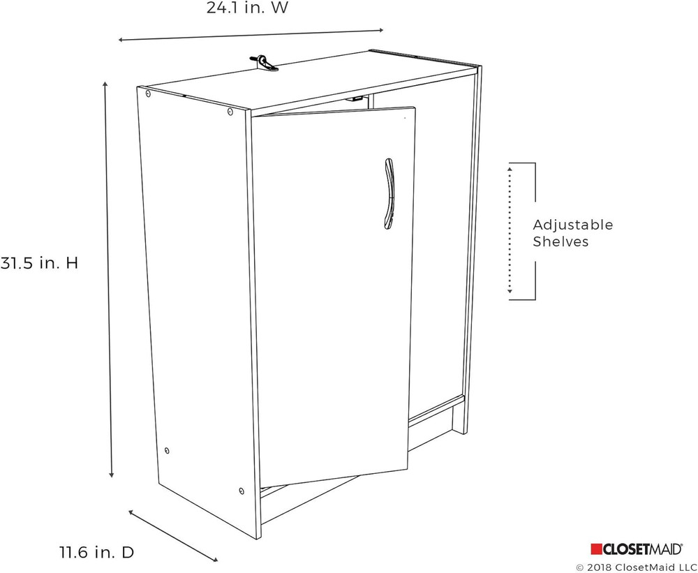 , Dark Cherry 1307 Stackable 2-Door Organizer