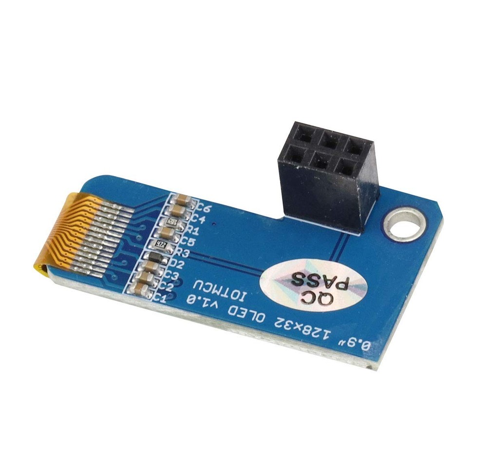 PiOLED 0.91inch OLED Screen Display Module I2C 128X32 Blue for 4B/3B/3B+/2B/B...
