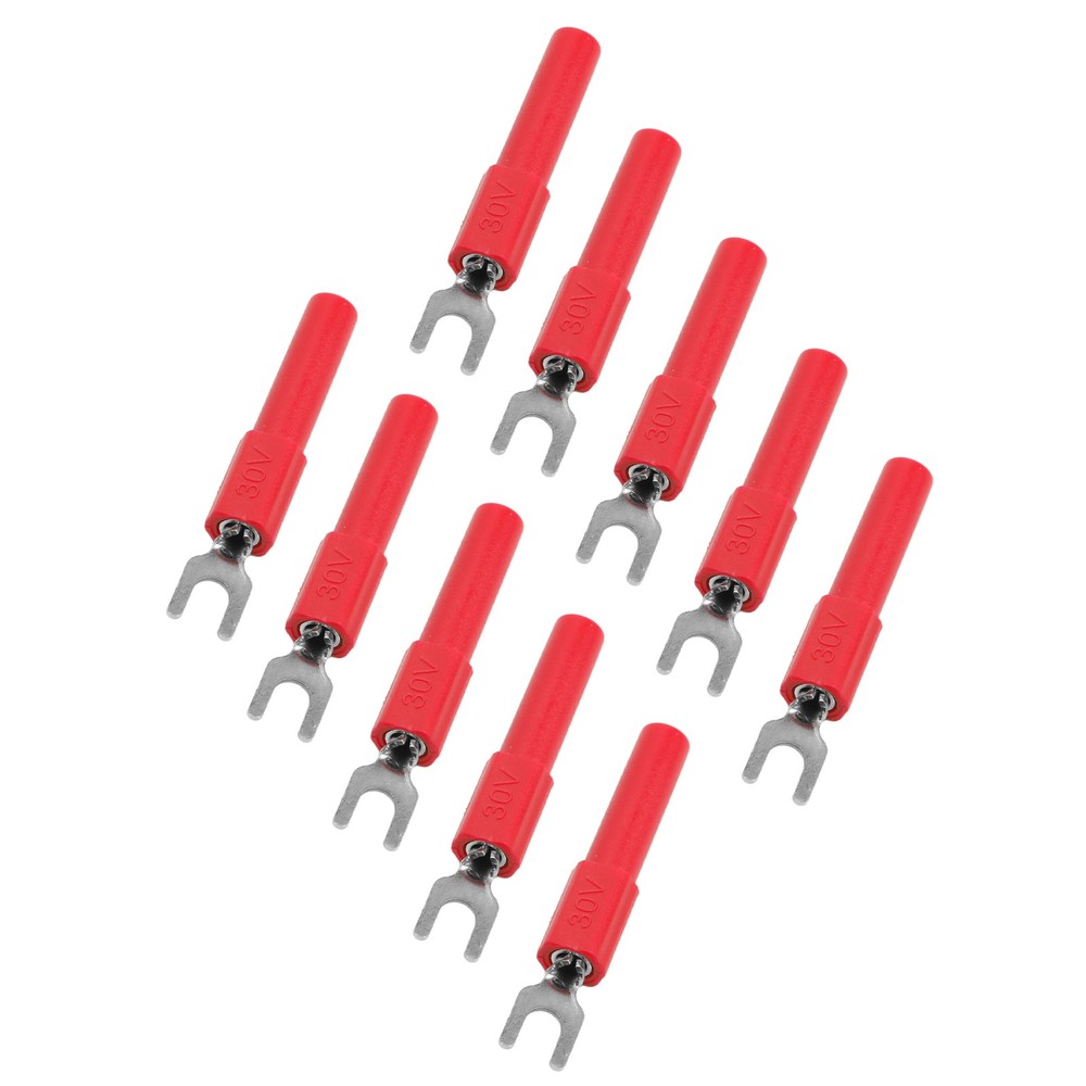 10pcs Fork Spade Wire Connectors High Quality Testing Multimeter Trending↑