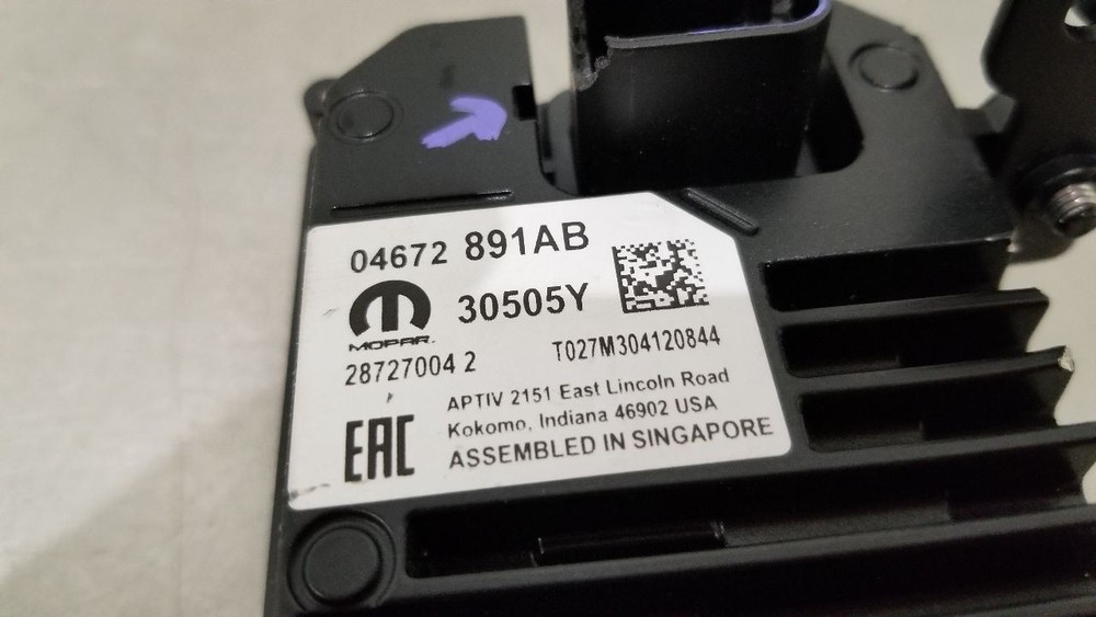 22 DODGE RAM 1500 FRONT FACING CAMERA WINDSHIELD MOUNTED 04672891AB