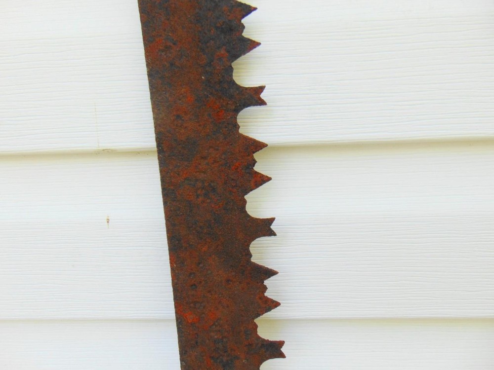 Antique SAW 2 man crosscut 72" primitive rustic logging rusty decor no handles
