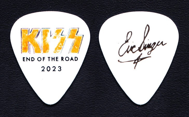 KISS Eric Singer Signature White Guitar Pick - 2023 End Of The Road Tour