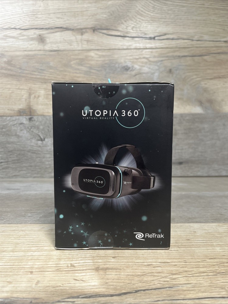 UTOPIA 360 3D Headset + Bluetooth Controller Virtual Reality 6.3" Max Height NIB