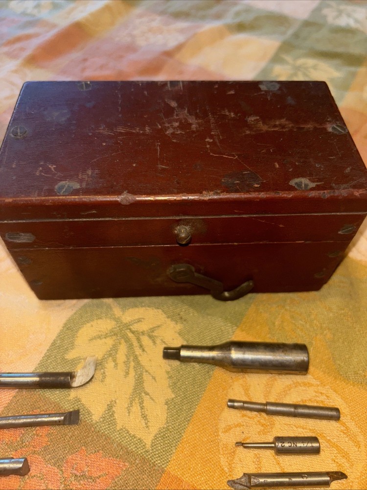 OFF SET BORING HEAD And Accessories Wooden Box