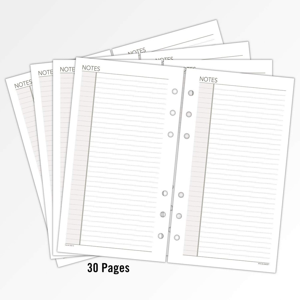 AT-A-GLANCE Day Runner Lined NotePad Pages, Refill, Portable, White