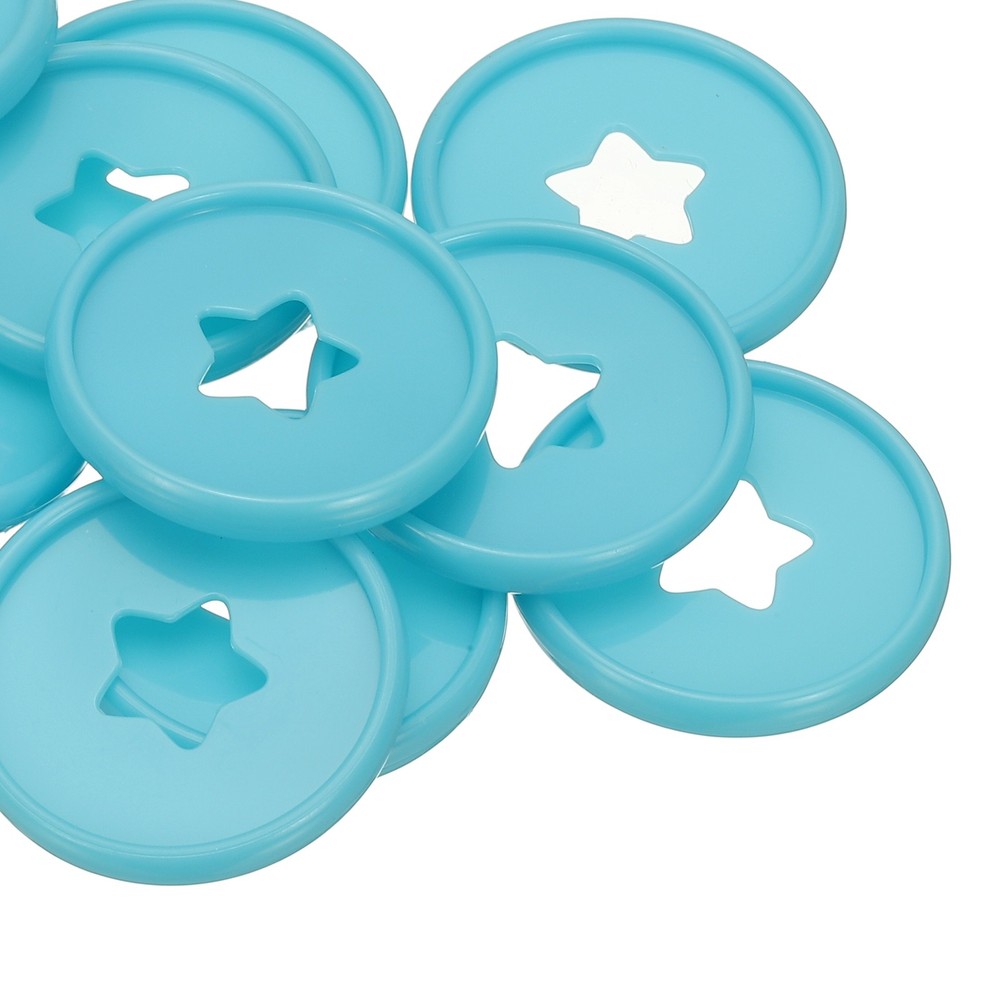 35mm Plastic Book Binding Discs, 11 Pack Expansion Discs Star, Dark Blue