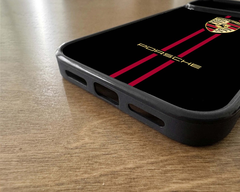 Porsch Super Car Logo iPhone 2D Rubber Case