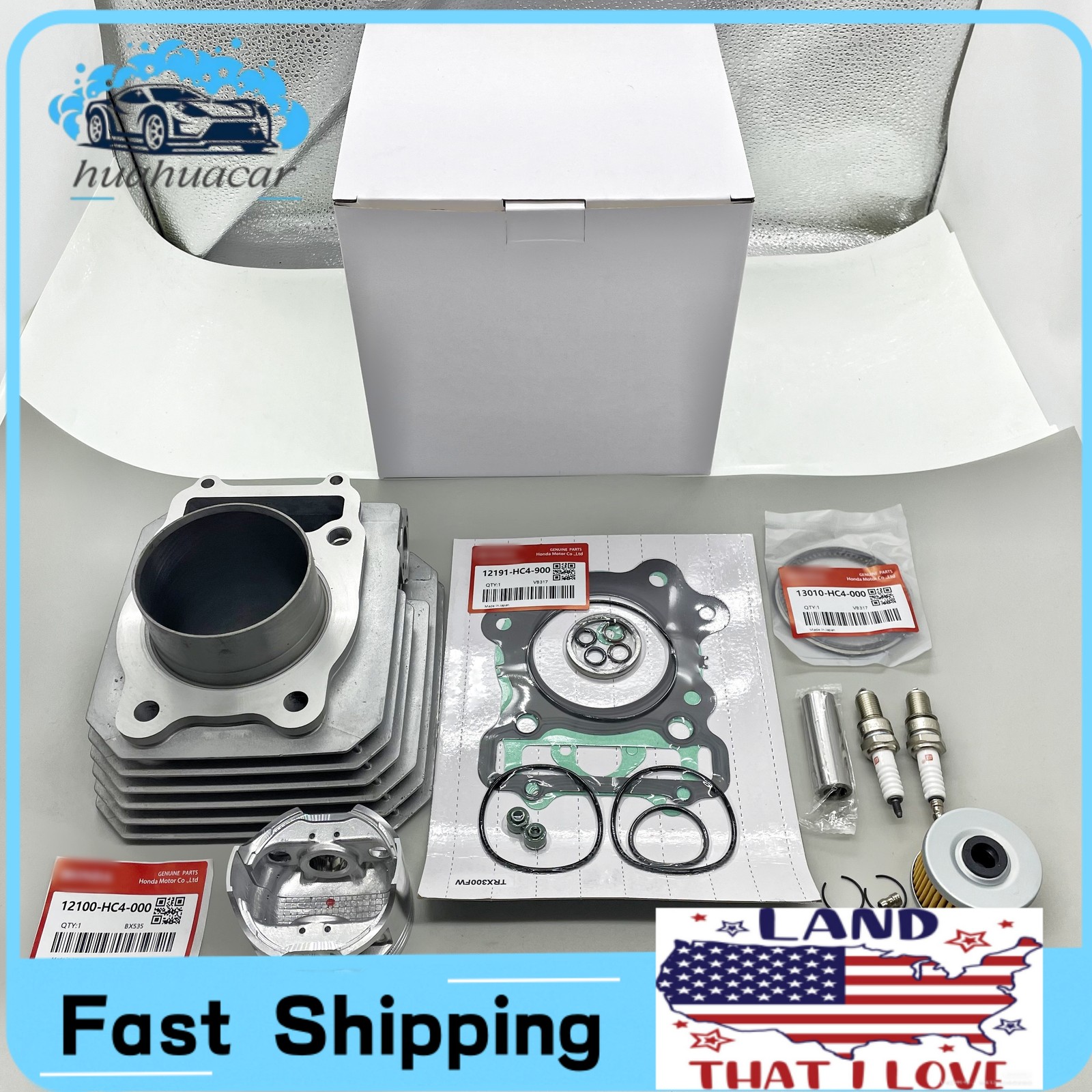 4x4 NEW Cylinder Piston Top End Kit For 1988 89-2000 Honda TRX 300 Fourtrax FW