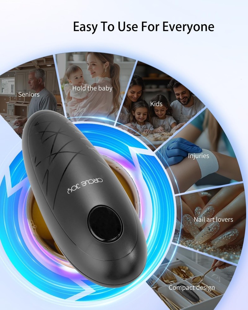 Electric Can Opener, One-Touch Automatic Can Opening with Smooth