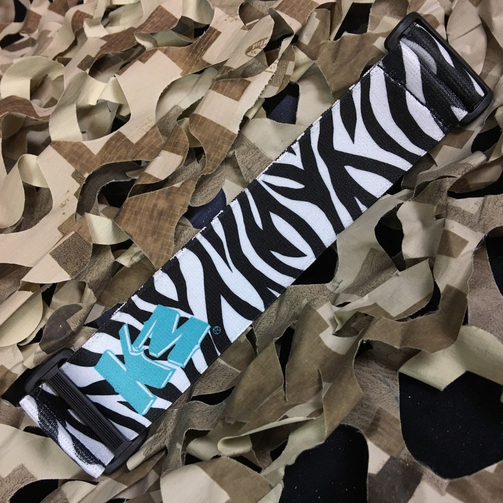 NEW KM Paintball Universal Mask Goggle Strap - White Tiger
