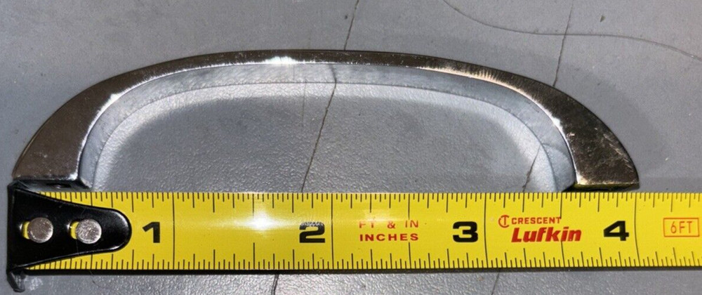 Polished Chrome Cabinet Door Handle Pull. 3” Hole Pattern