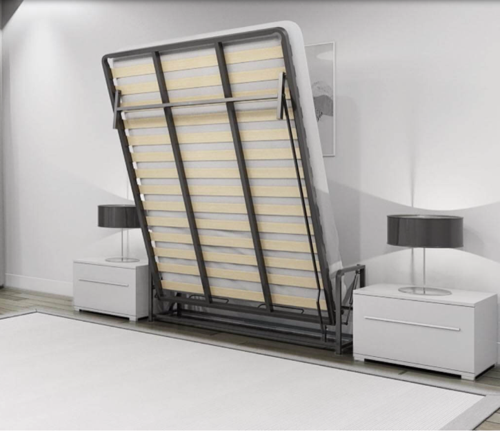 Wallbedking Queen Vertical Wall bed Folding Guest bed Pull Down Murphy bed
