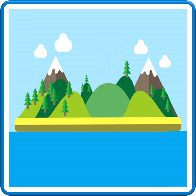 30 Custom Simple Island Art Personalized Address Labels