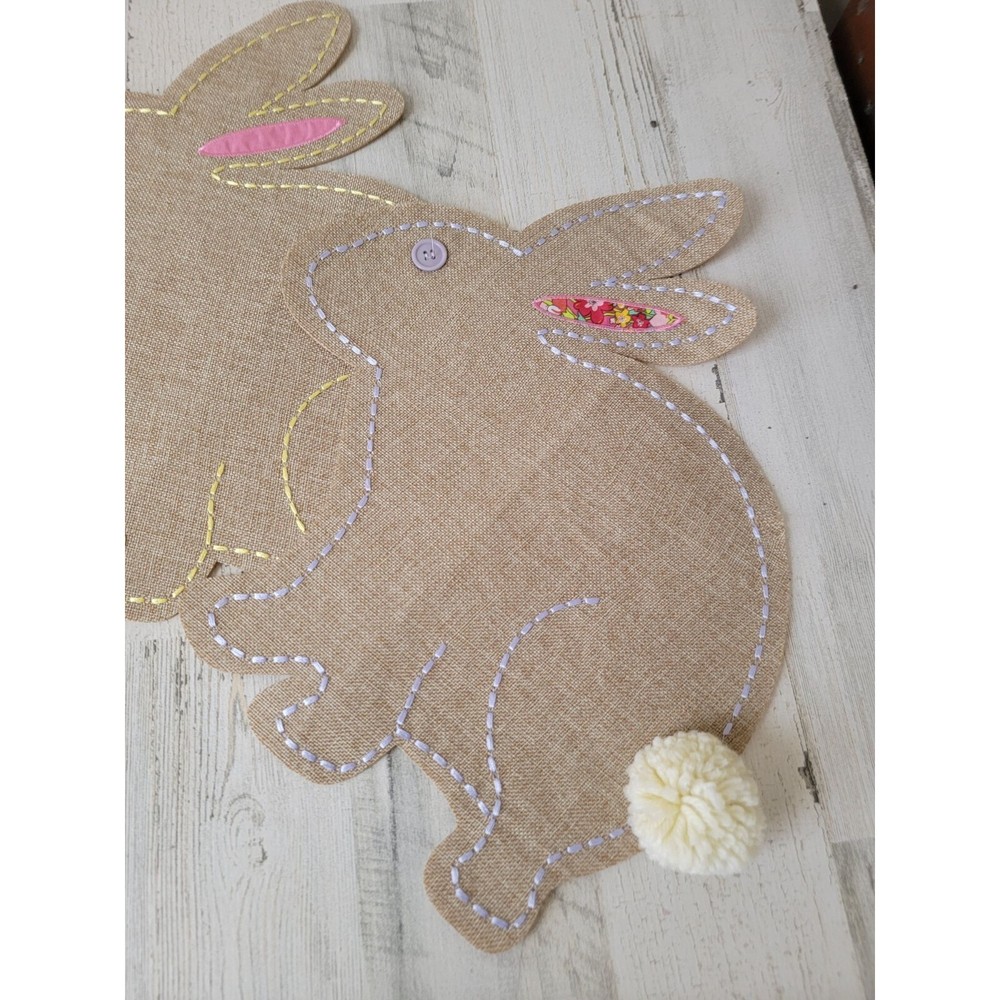 Easter Bunny Banner table runner home decor fabric
