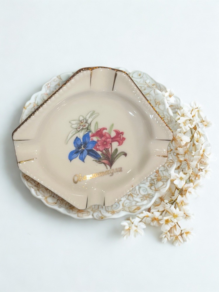Gold Painted BARVARIA Ashtray
