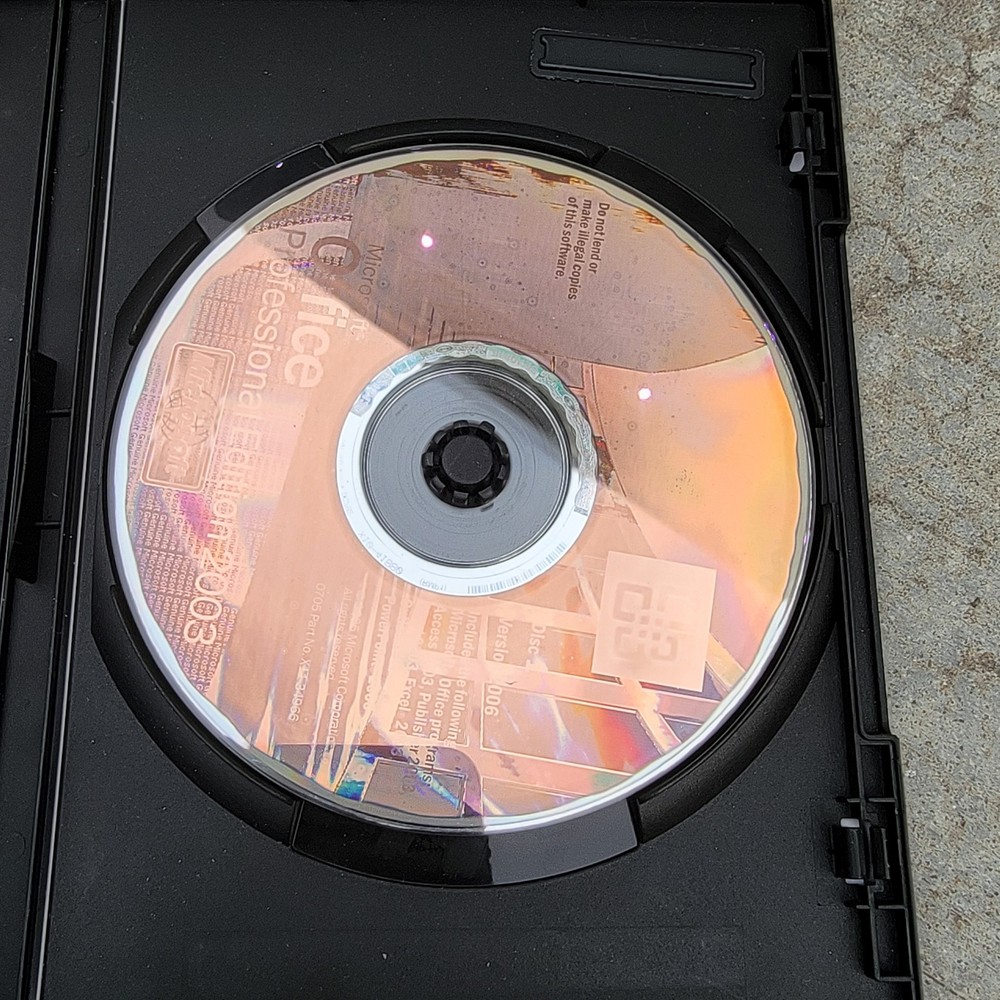 Vintage Microsoft Office Professional 2003 Software Suite 2 Disc PC CD-ROM