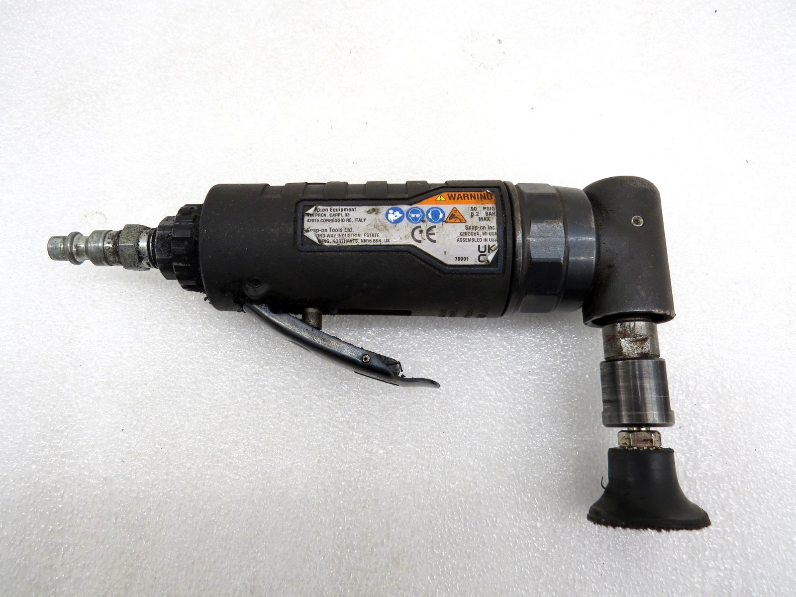 Snap-on PTGR210AMB Air Pneumatic 1/2 HP Right Angle Die Grinder Black