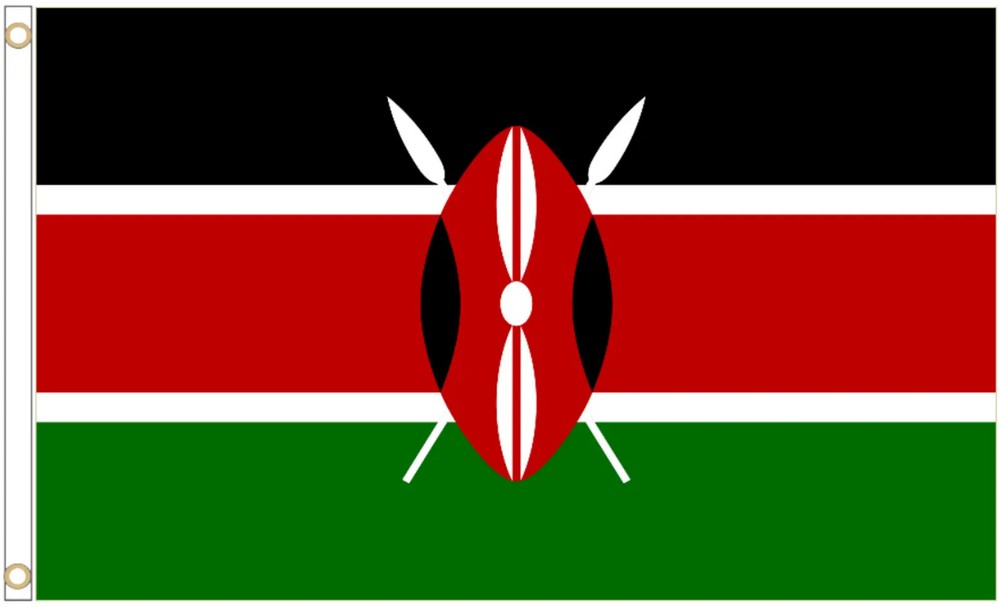 Kenya Polyester Flag - Choice of Sizes