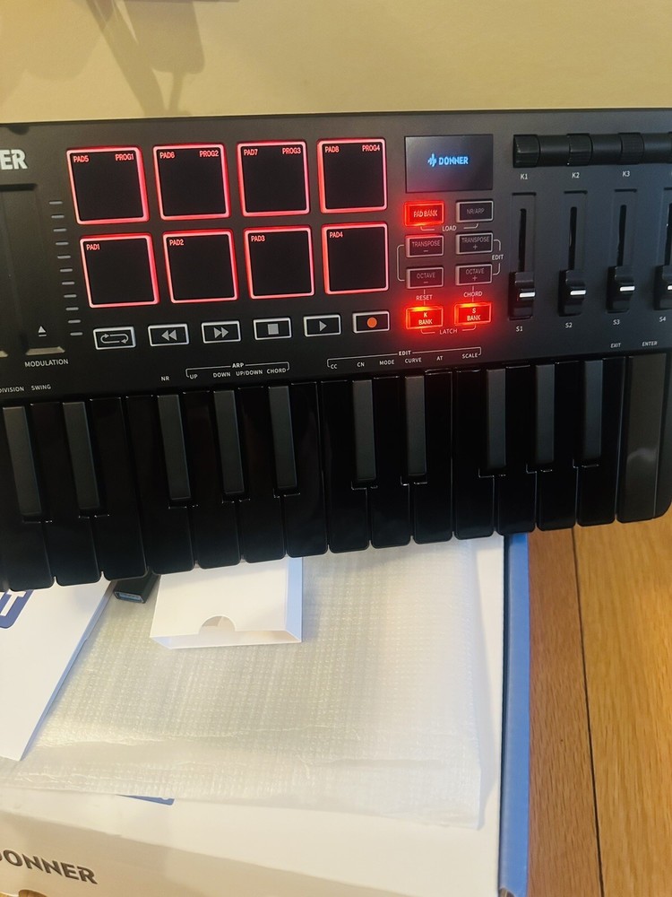 Donner DMK25 Pro MIDI Keyboard Controller 25 Mini Key Portable USB-C New