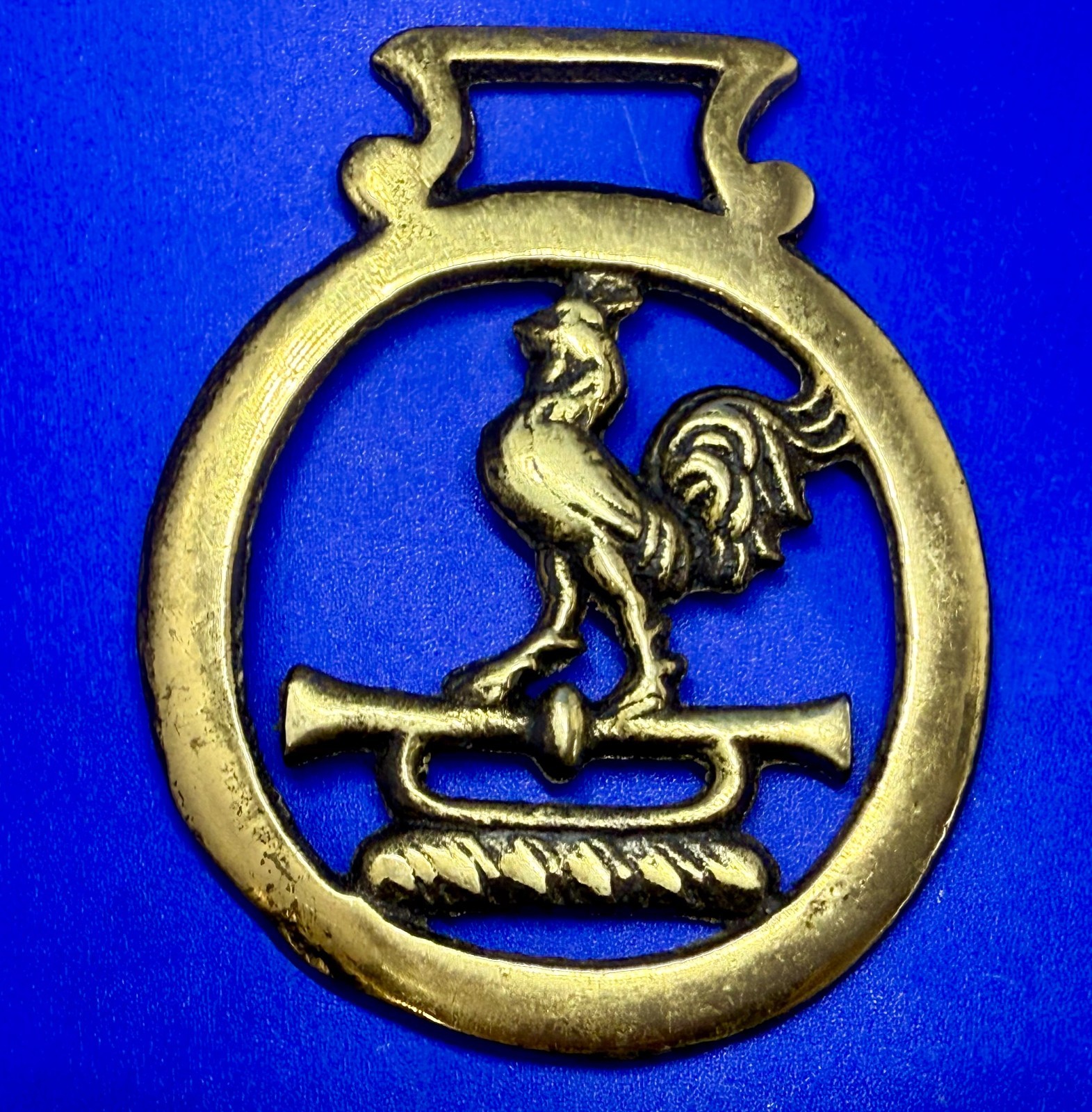 Rooster Cockerel Trumpet Openwork Bridle Harness Horse Saddle Medallion