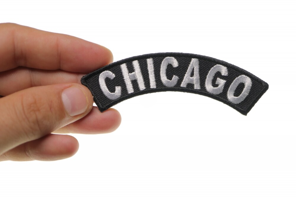 Patch, Small Rocker (Iron-On), Chicago Illinois City Patch, 4" x 1"