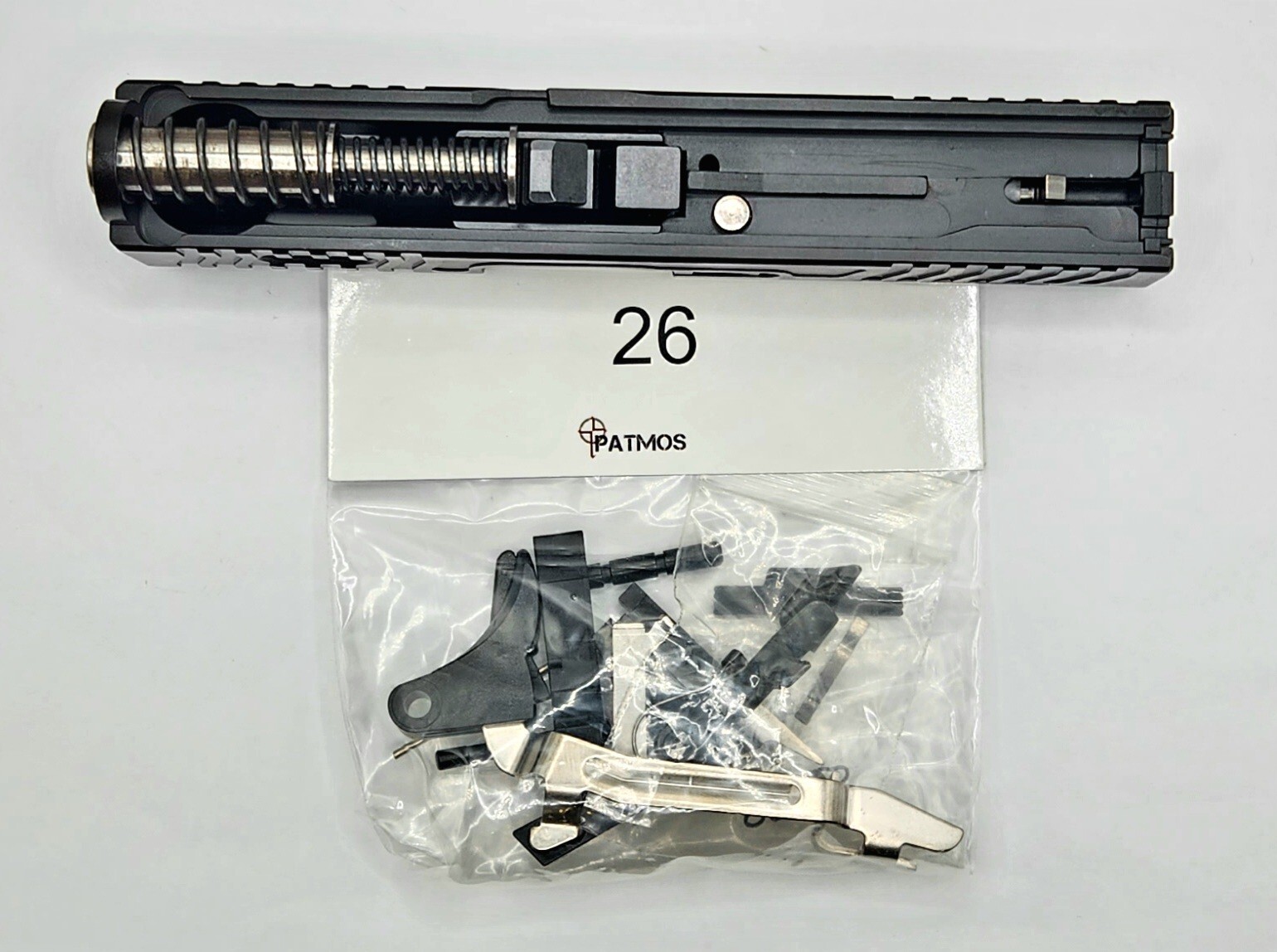 Glock 26 Slide - Complete Ported RMR Slide with LPK fits G26