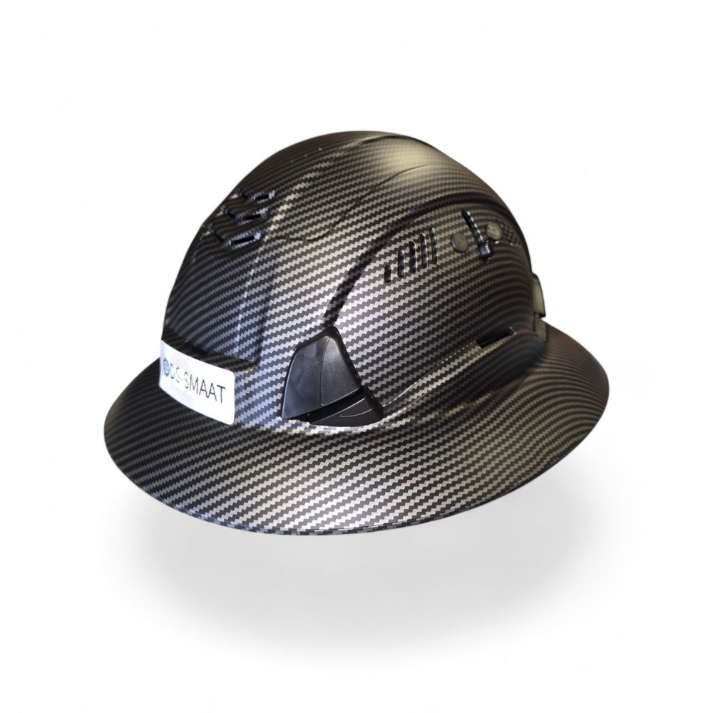 Hydro Dipped Full Brim Hard Hat Black