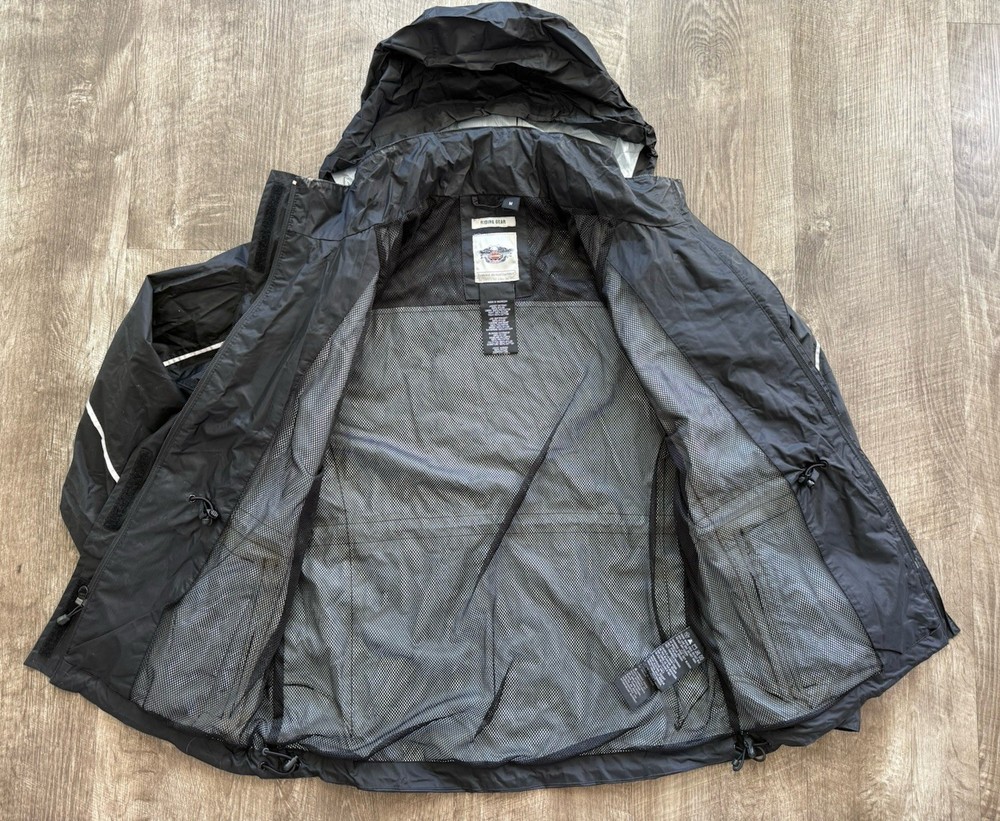 Harley Davidson Medium Rain Waterproof Coated Reflective Jacket Motorcycle