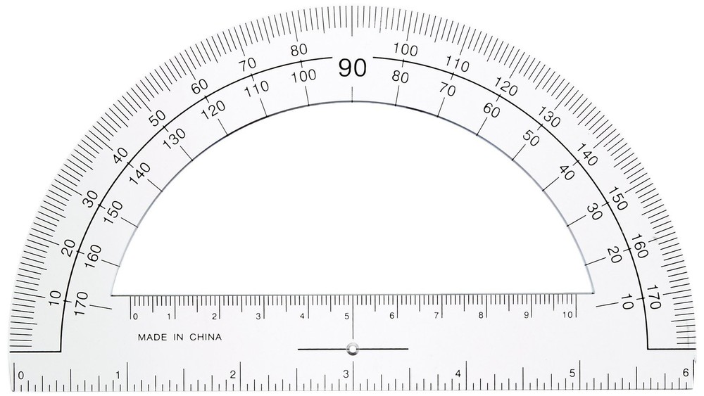 Plastic Protractor, 6Inch Long, Clear SPR01490