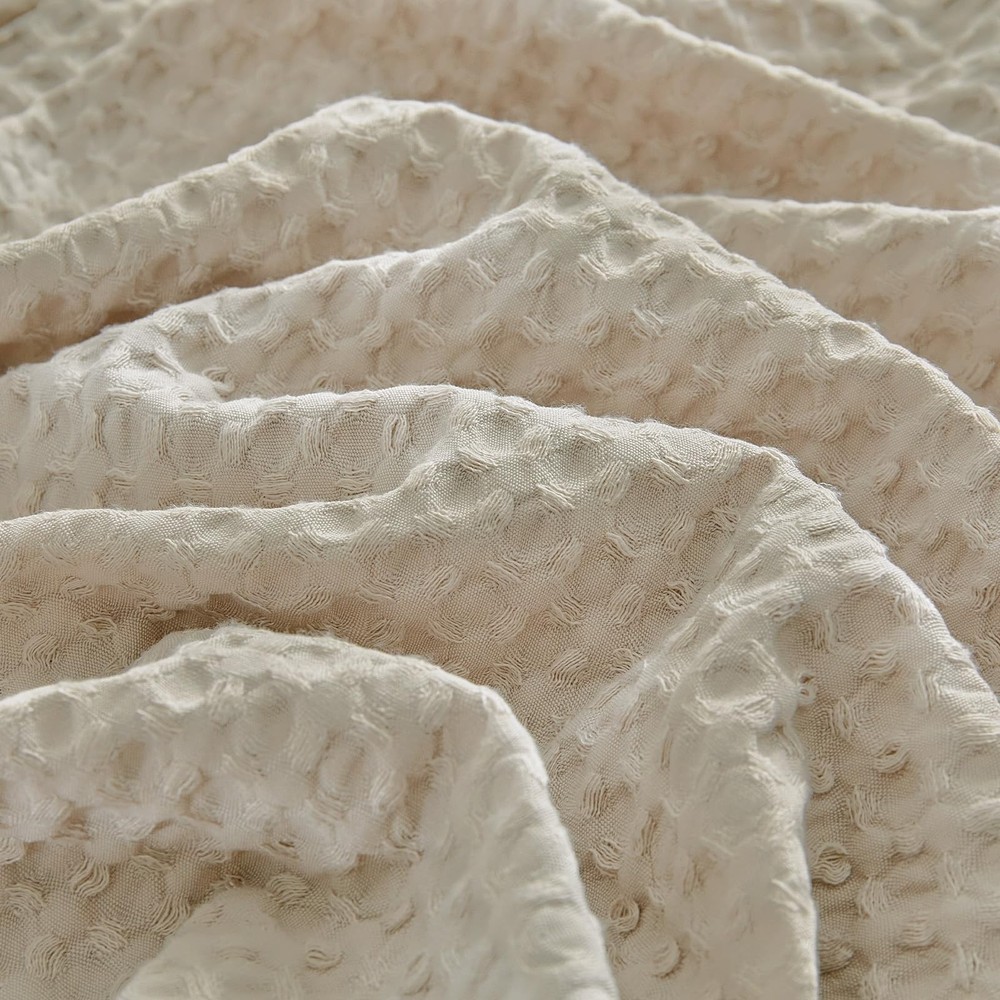 WARMDERN Waffle Weave Pillowcases King Size 4 Pack Pillow Cases Soft Microfiber