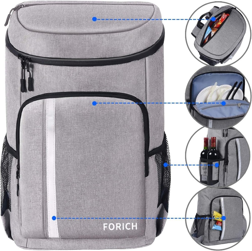 Backpack Cooler Leakproof Insulated Waterproof Backpack Cooler Bag, Light