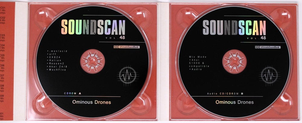 USB Soundscan V2 48 Ominous Drones Akai Sample/Sound Library/Sampling 2 CD