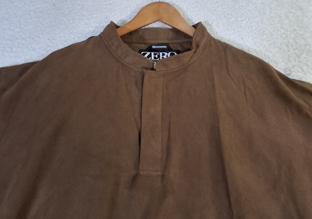 Zero Restriction Microsuede Golf Jacket Men’s XL Brown 1/4 Snap