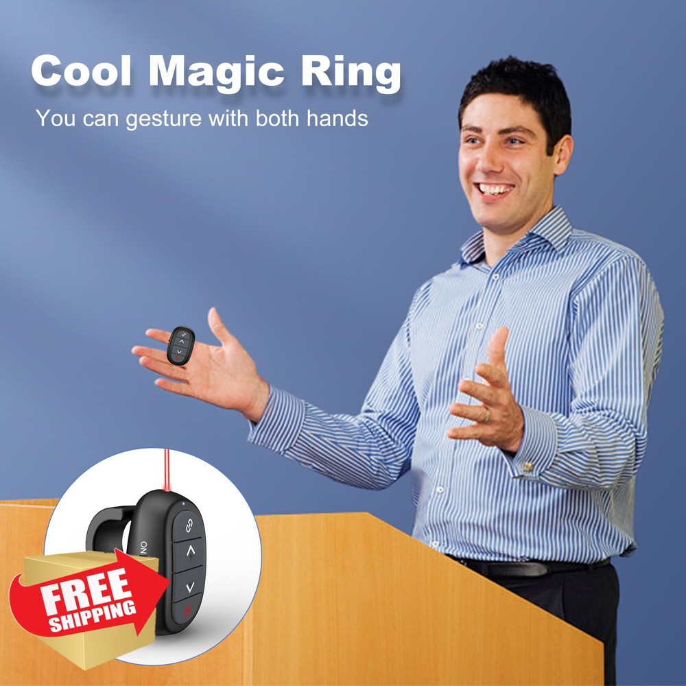 Presentation Clicker Wireless Laser Pointer, PowerPoint Remote