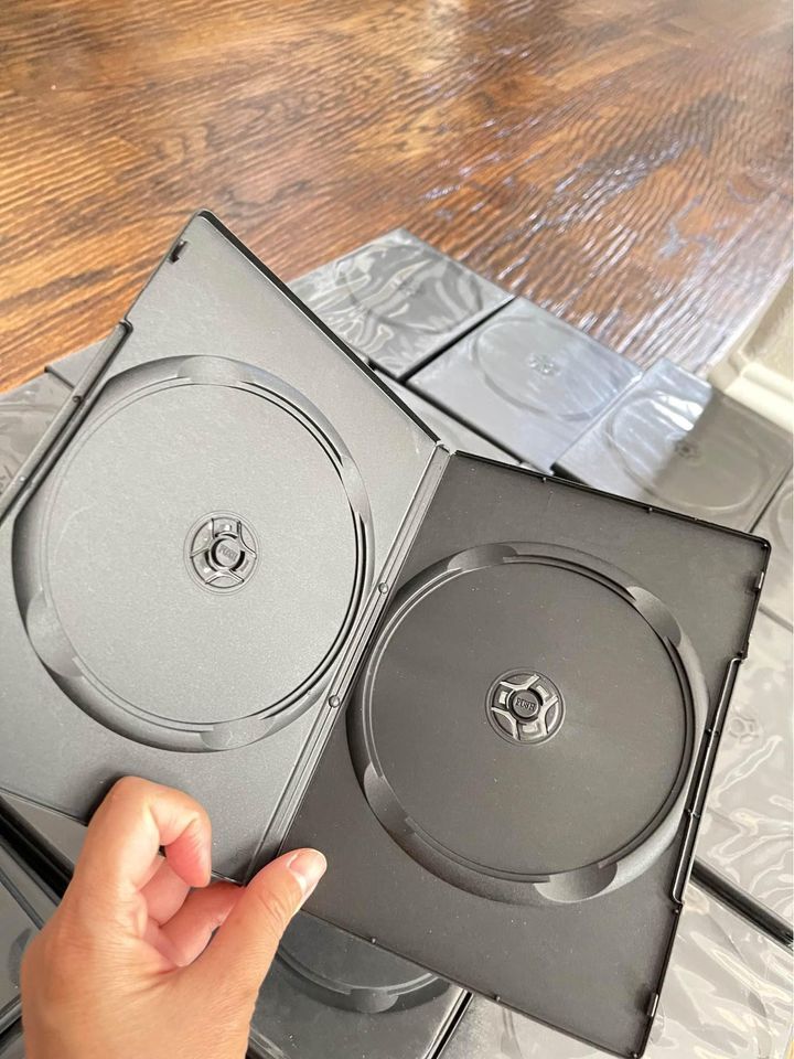 Empty Black DVD Cases - Each case holds 2 dvd