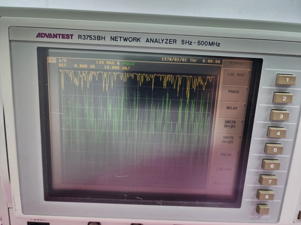 ADVANTEST R3753BH Network Analyzer, 5 Hz to 500 MHz