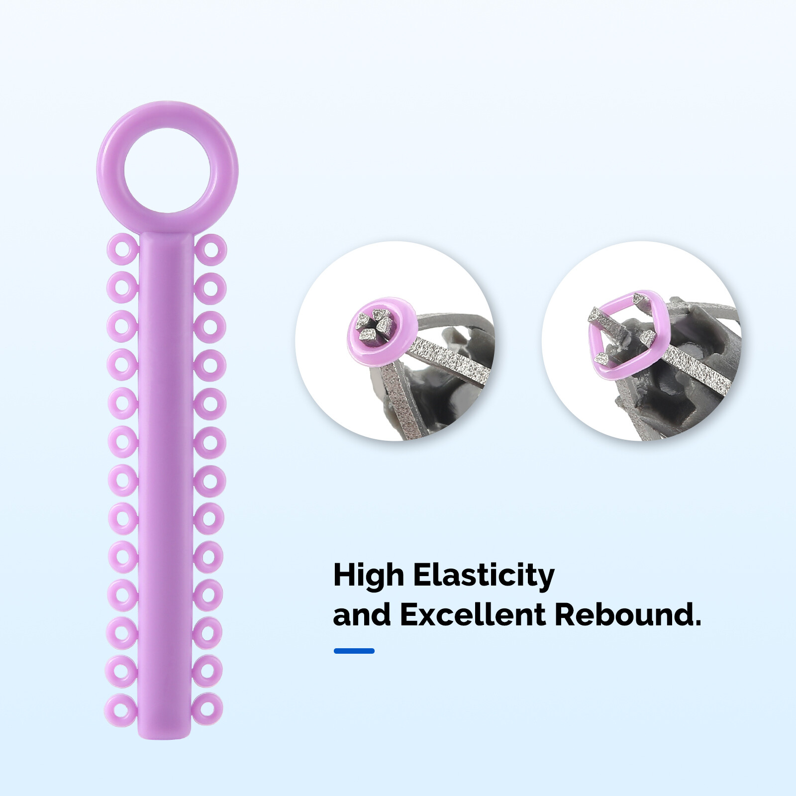 JMU Dental Orthodontic Ligature Ties Elastic Rubber Bands Ligature Gun for Brace