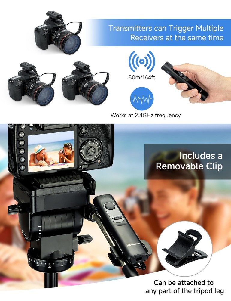 Camera Remote Shutter Release Wireless: [164'] Radio Control Accessories for ...